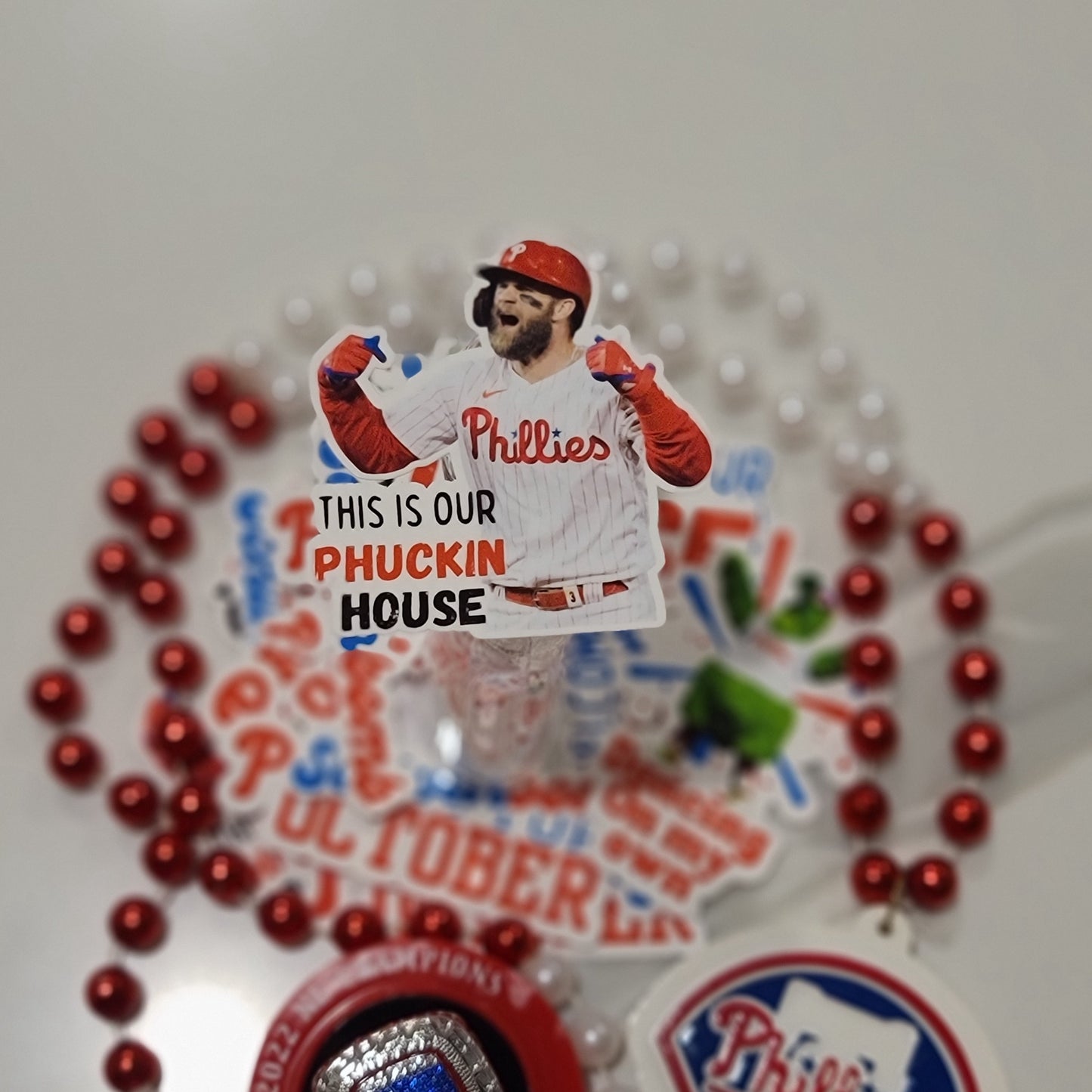 Bryce Harper This in My(Our) Phckin House Waterproof Sticker for Laptops, Water Bottles, Phones, Tablets, and More