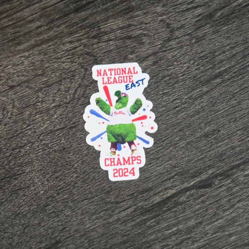 2024 P.hillies Phanatic National League East ChampsWaterproof Sticker for Laptops, Water Bottles, Phones, Tablets, and More