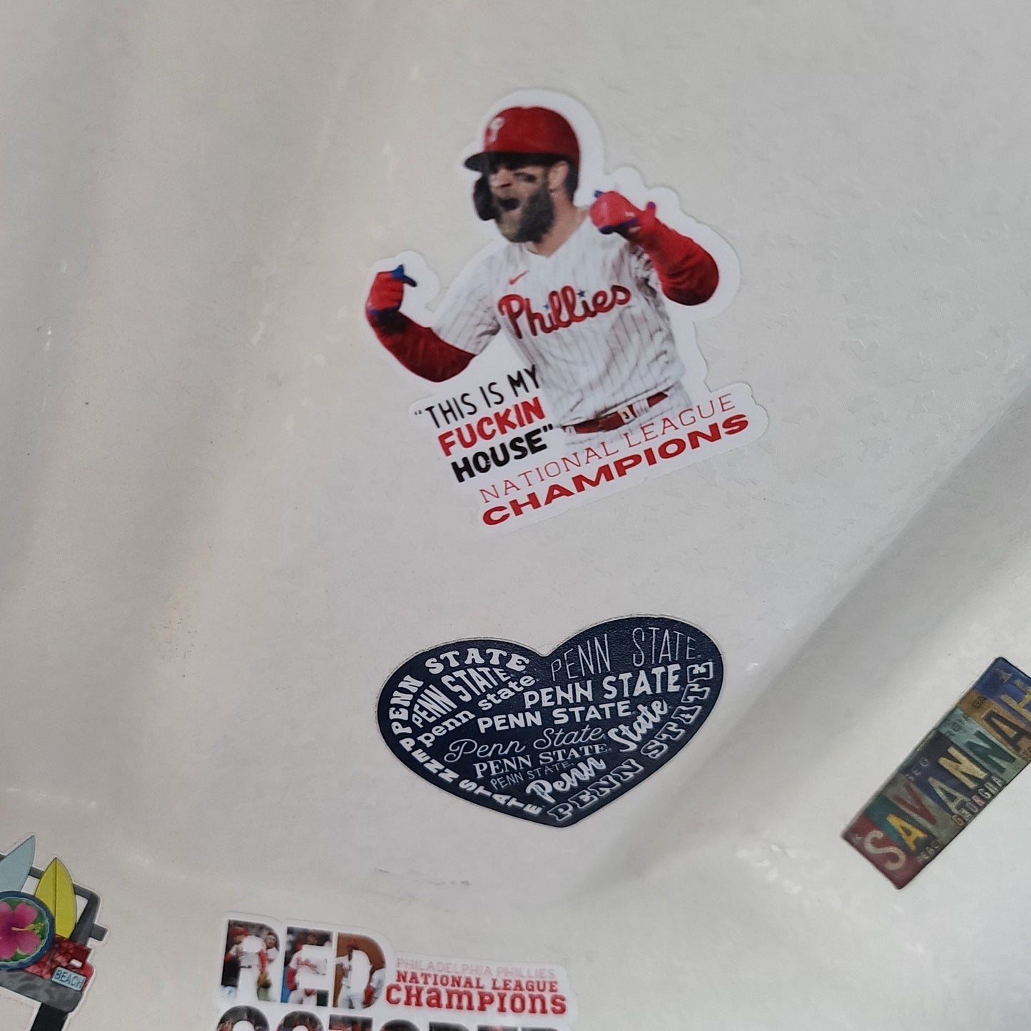 Bryce Harper This in My Fckin House Waterproof Sticker for Laptops, Water Bottles, Phones, Tablets, and More