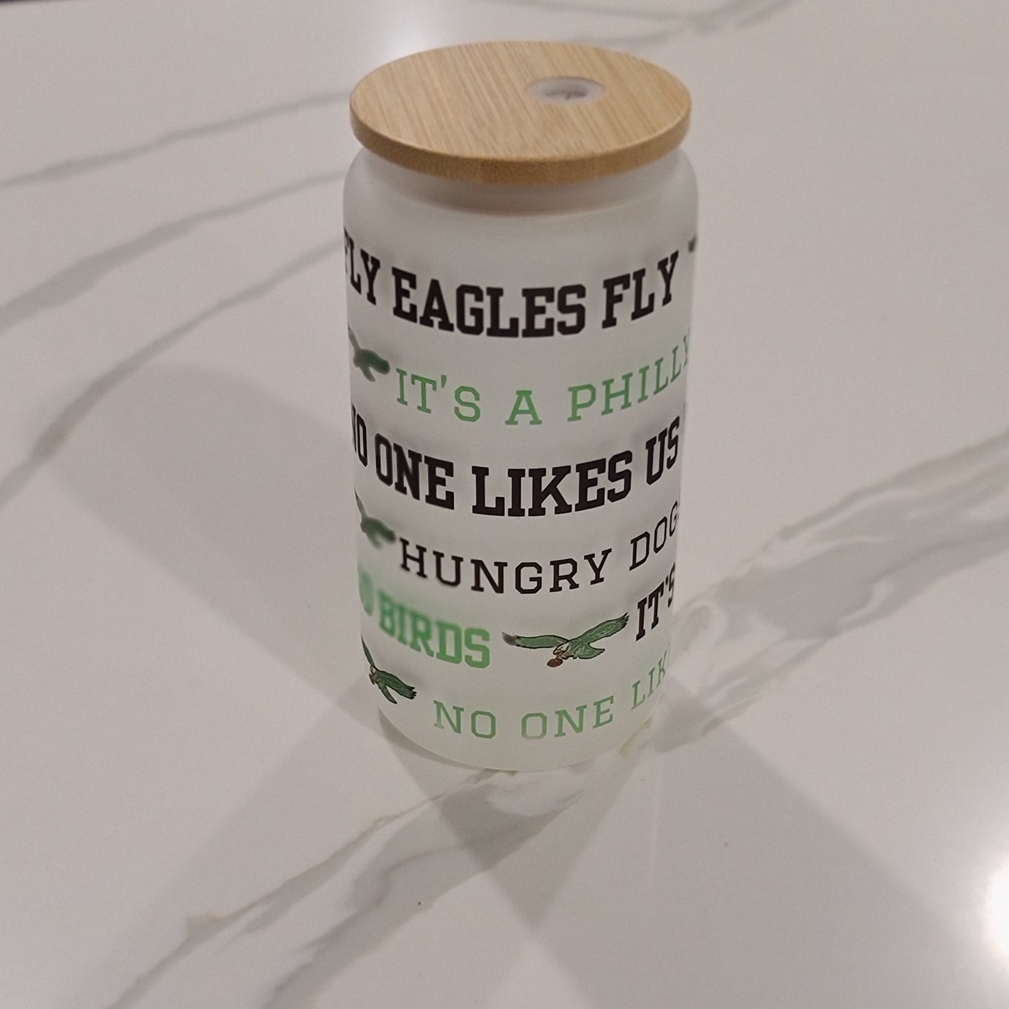 Kelly Green E.A.G.L.E.S Glass Can