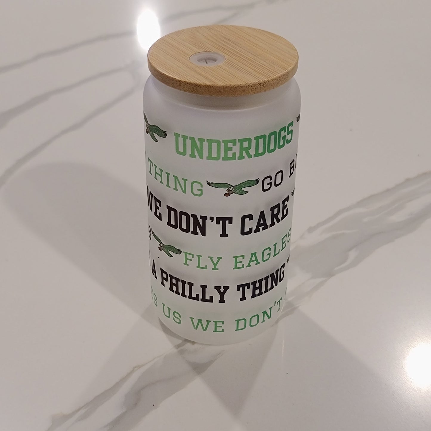 Kelly Green E.A.G.L.E.S Glass Can