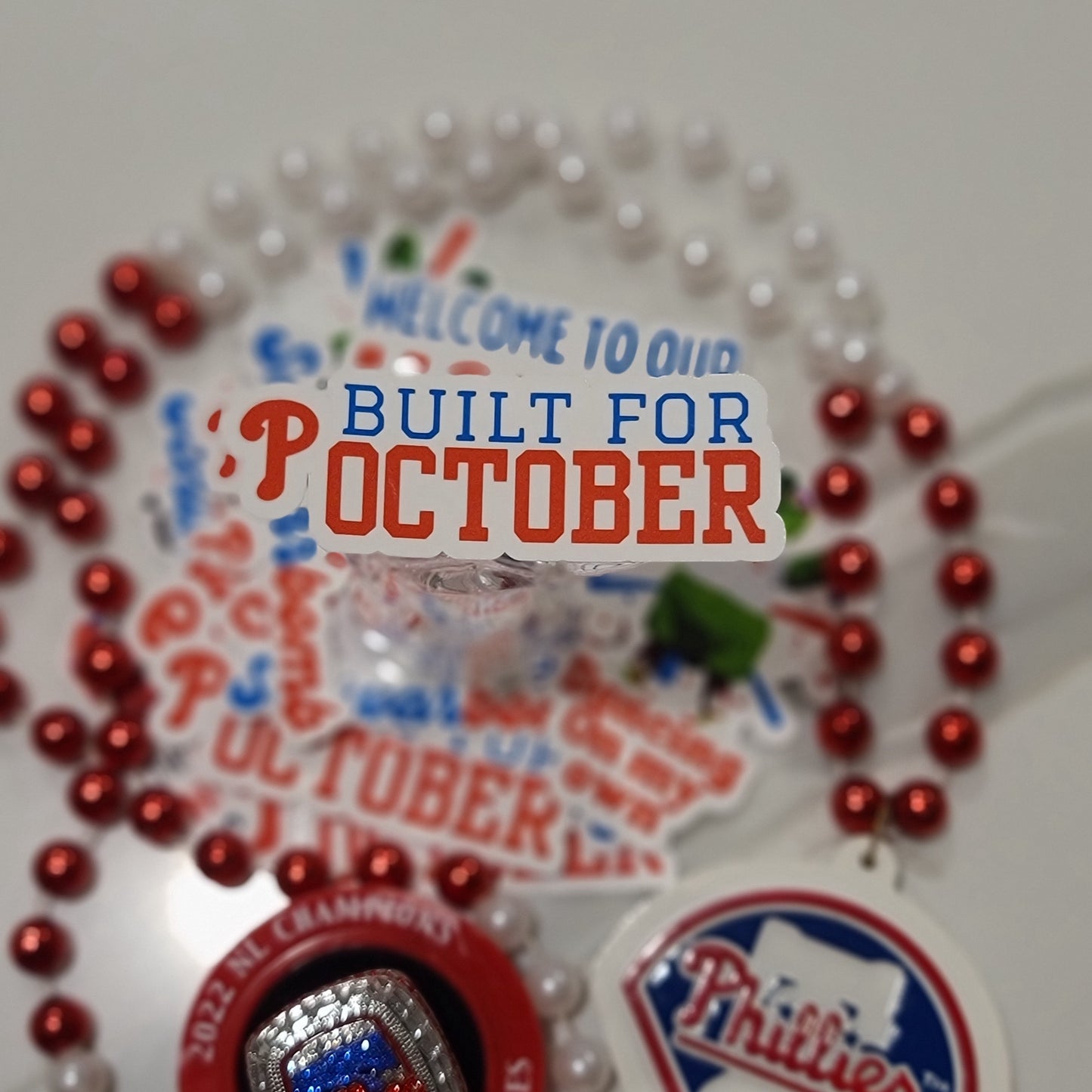 2024 Phillie.s October Post Season Waterproof Sticker for Laptops, Water Bottles, Phones, Tablets, and More