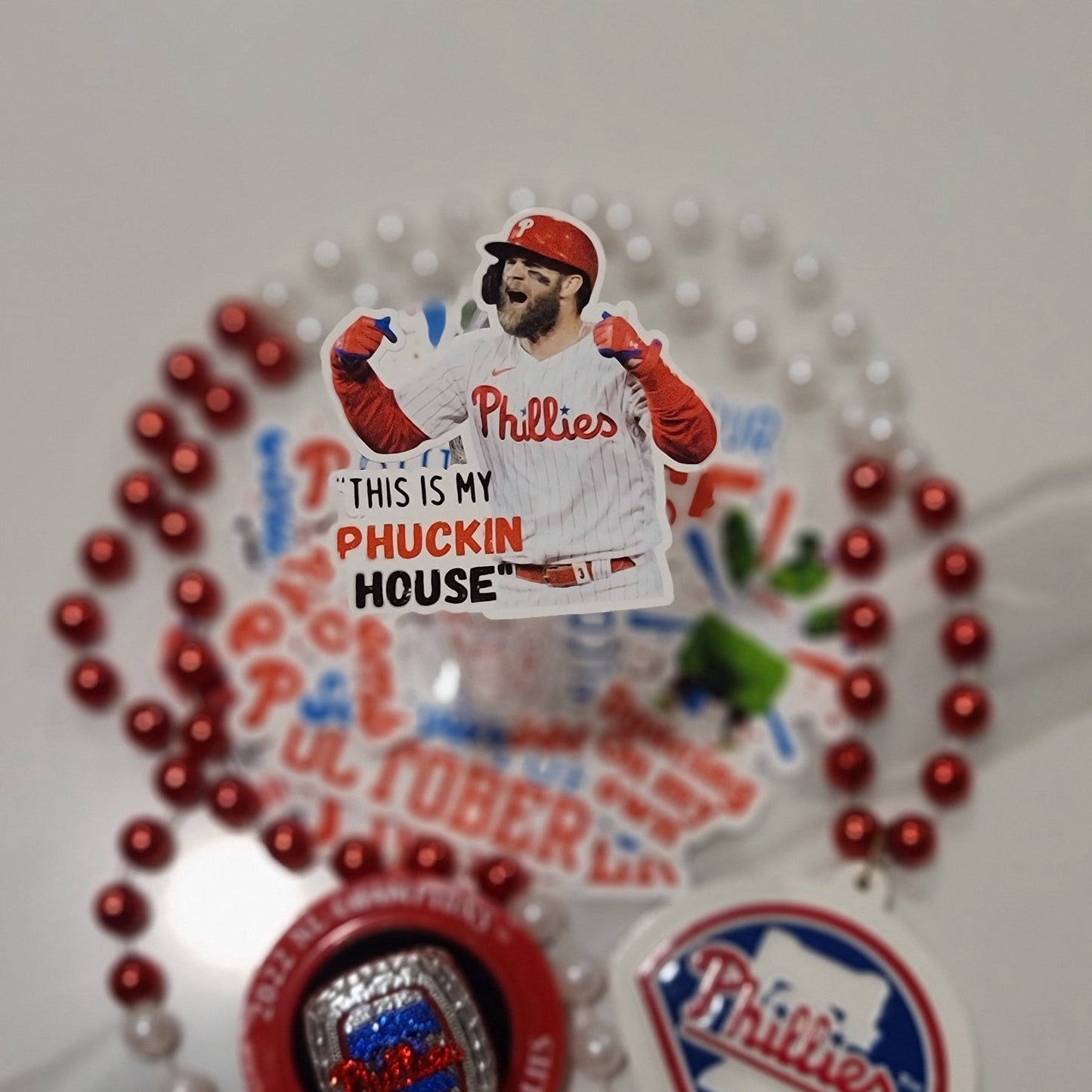 Bryce Harper This in My(Our) Phckin House Waterproof Sticker for Laptops, Water Bottles, Phones, Tablets, and More