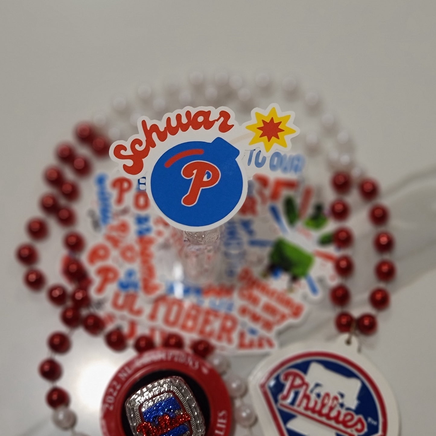 Schwarbomb Phillie.s Waterproof Sticker for Laptops, Water Bottles, Phones, Tablets, and More