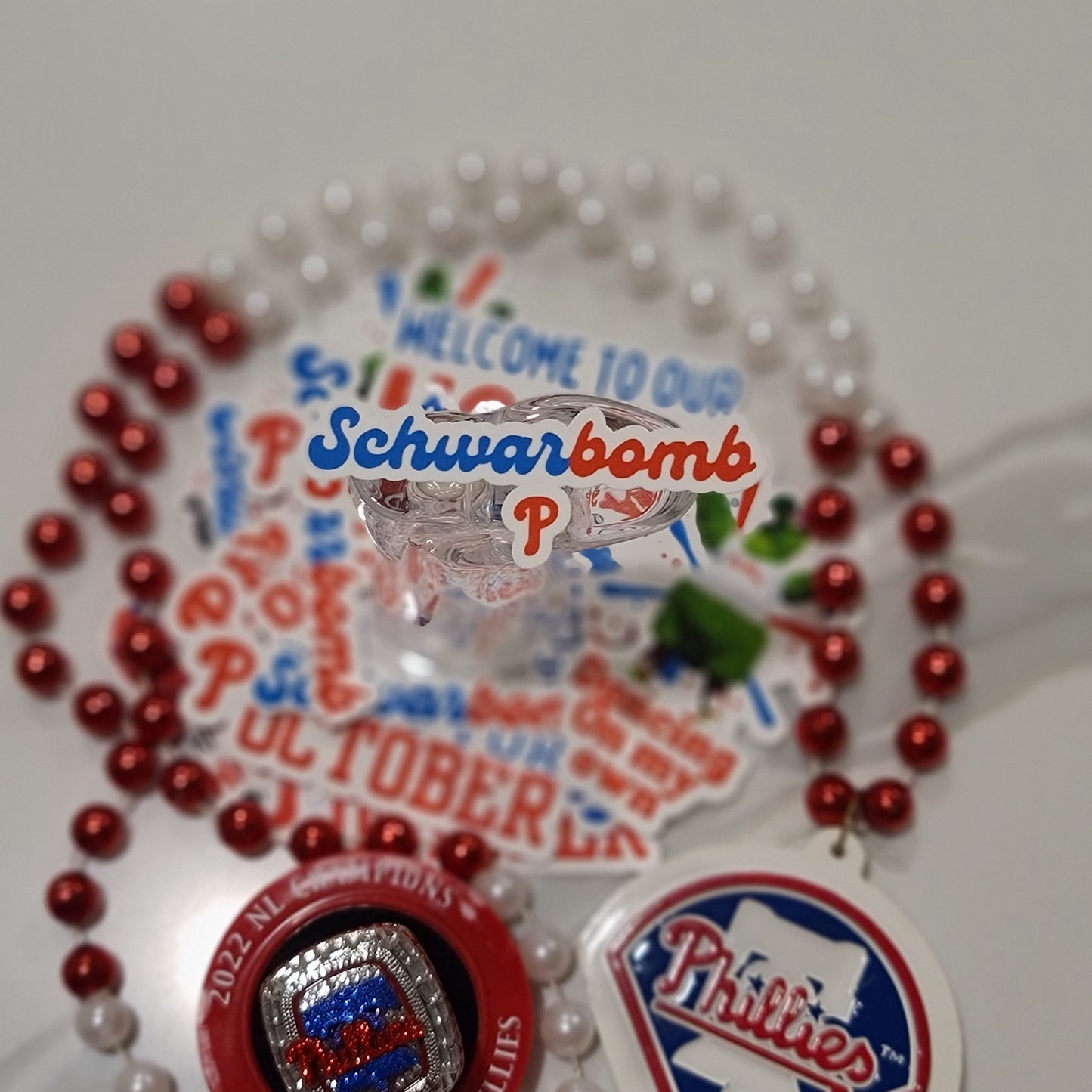 Schwarbomb Phillie.s Waterproof Sticker for Laptops, Water Bottles, Phones, Tablets, and More
