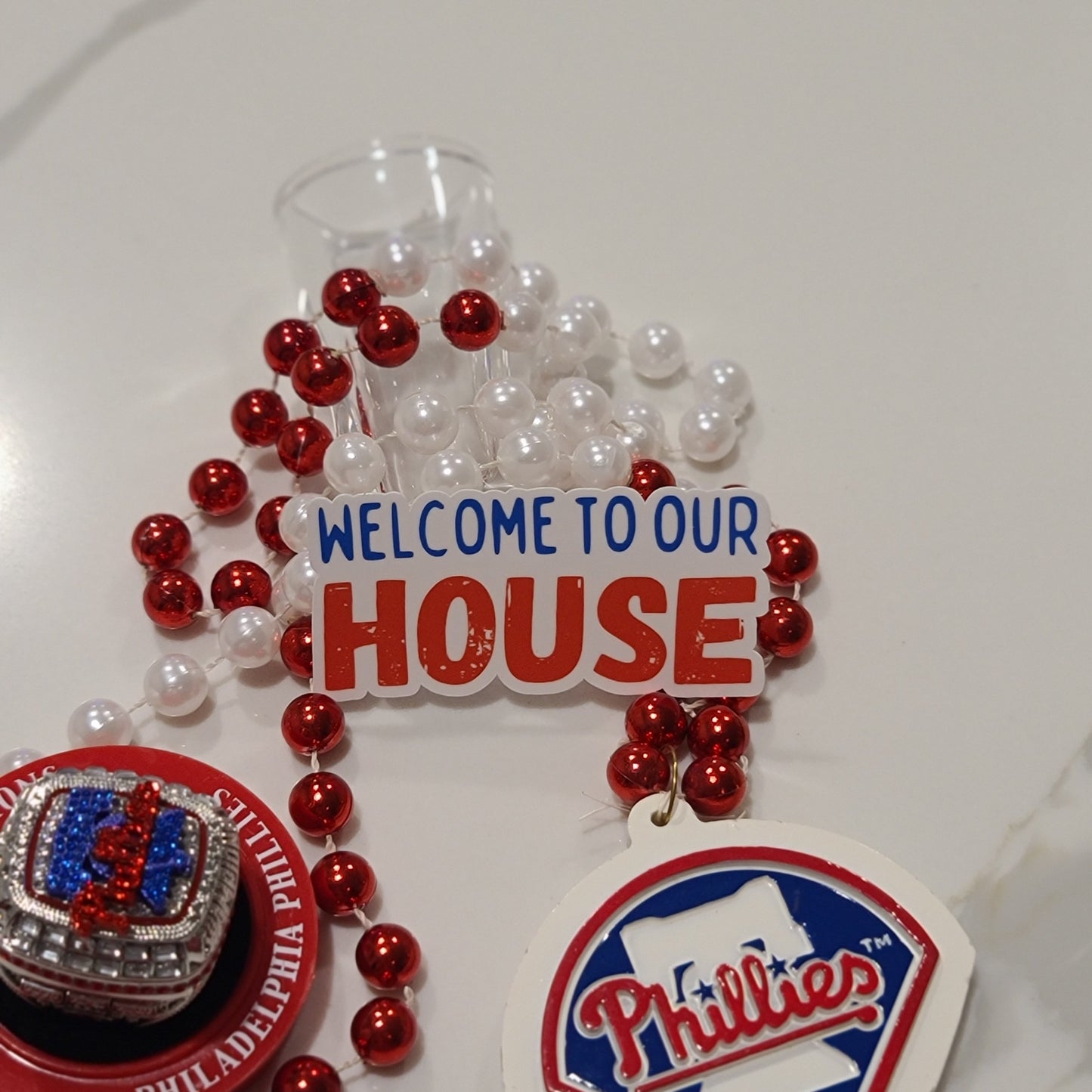 Welcome to Our(Phckin) House Phillie.s Waterproof Sticker for Laptops, Water Bottles, Phones, Tablets, and More