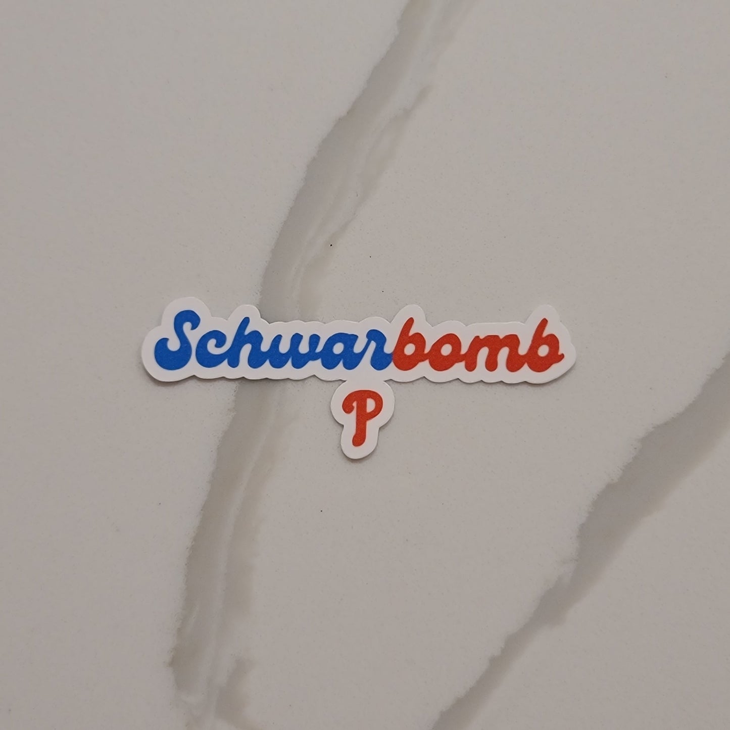 Schwarbomb Phillie.s Waterproof Sticker for Laptops, Water Bottles, Phones, Tablets, and More