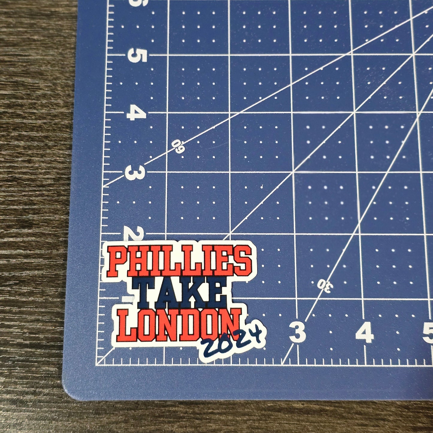 Phillies London Series Waterproof Sticker for Laptops, Water Bottles, Phones, Tablets, and More