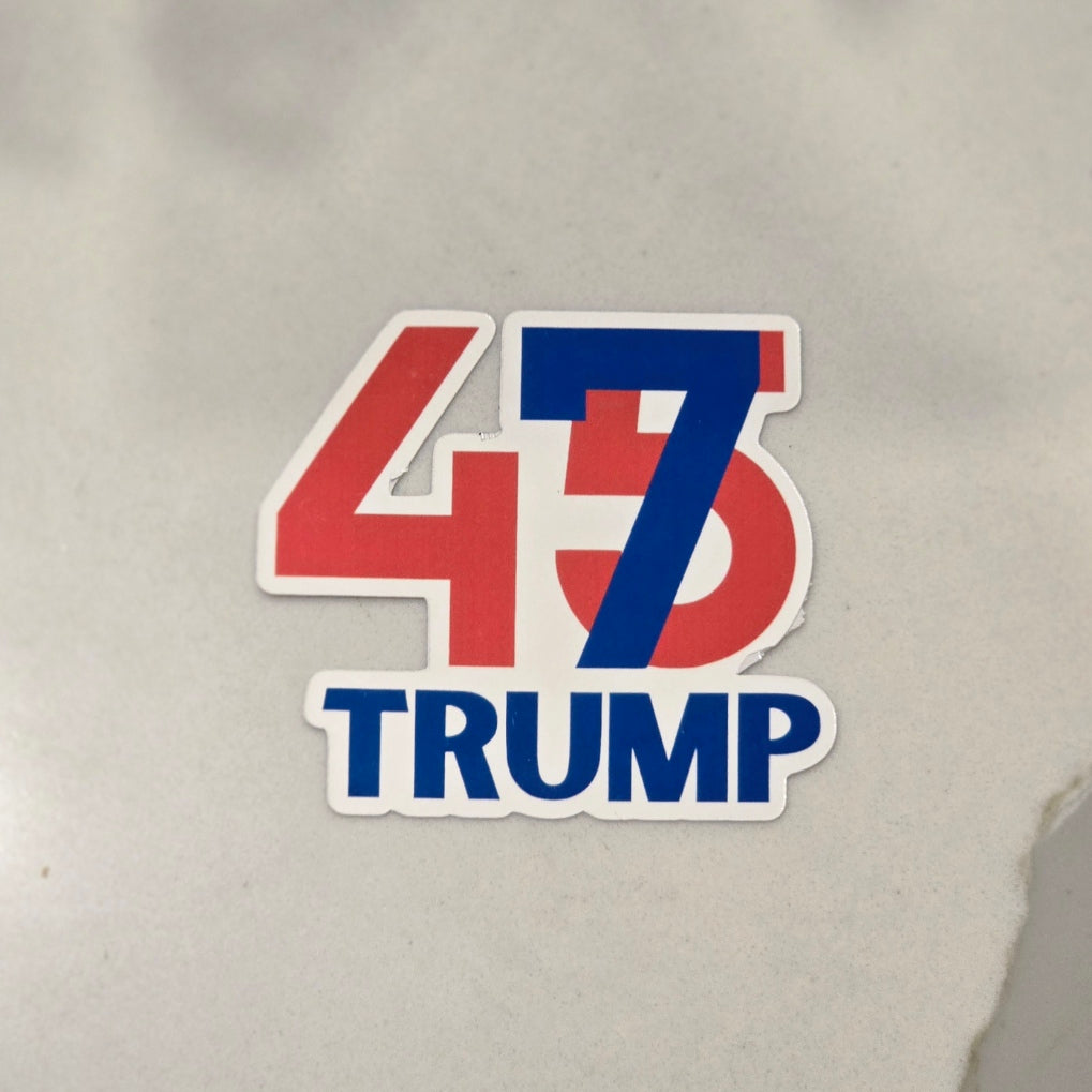 Trump 45/47th President Waterproof Sticker for Laptops, Water Bottles, Phones, Tablets, and More