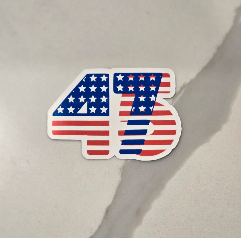 Trump 45/47th President Waterproof Sticker for Laptops, Water Bottles, Phones, Tablets, and More