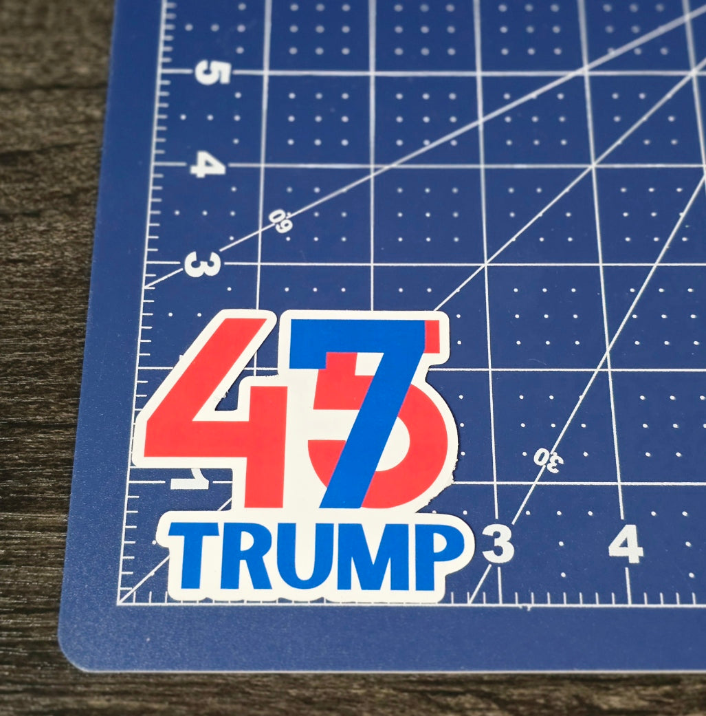 Trump 45/47th President Waterproof Sticker for Laptops, Water Bottles, Phones, Tablets, and More