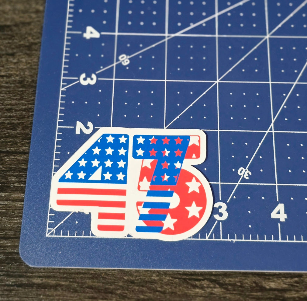 Trump 45/47th President Waterproof Sticker for Laptops, Water Bottles, Phones, Tablets, and More