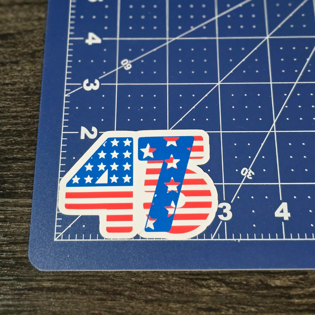 Trump 45/47th President Waterproof Sticker for Laptops, Water Bottles, Phones, Tablets, and More