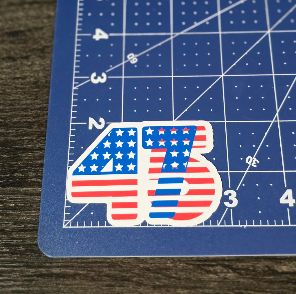 Trump 45/47th President Waterproof Sticker for Laptops, Water Bottles, Phones, Tablets, and More