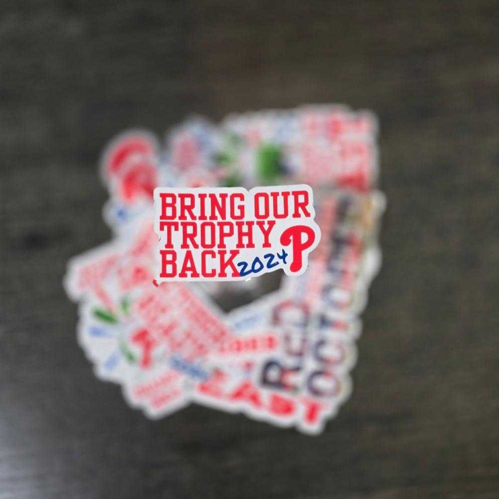2024 Phillie.s October Post Season Waterproof Sticker for Laptops, Water Bottles, Phones, Tablets, and More