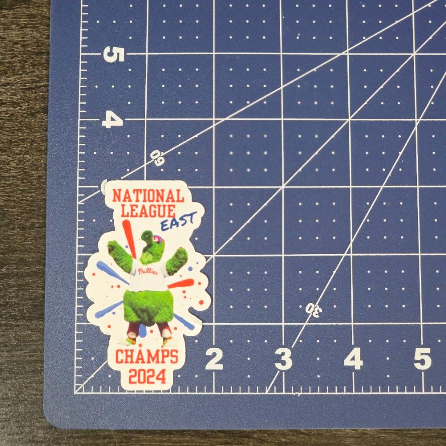 2024 P.hillies Phanatic National League East ChampsWaterproof Sticker for Laptops, Water Bottles, Phones, Tablets, and More