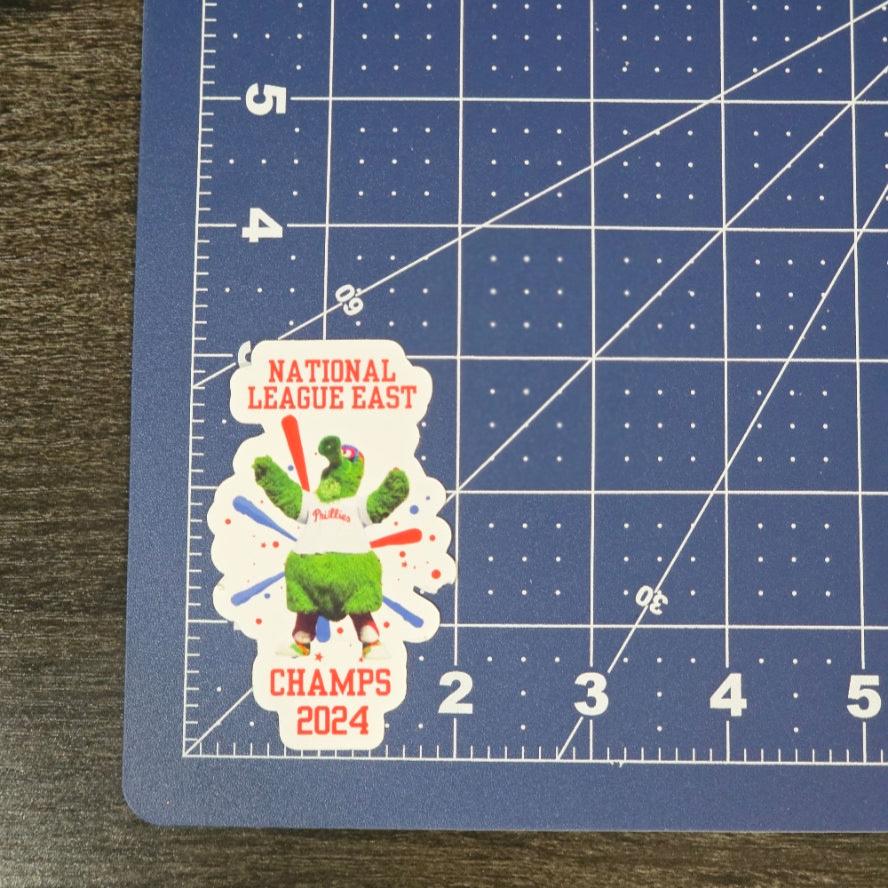 2024 P.hillies Phanatic National League East ChampsWaterproof Sticker for Laptops, Water Bottles, Phones, Tablets, and More