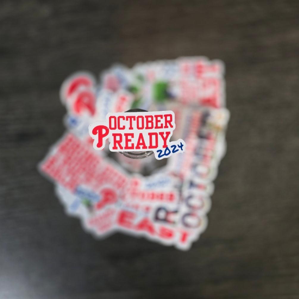 2024 Phillie.s October Post Season Waterproof Sticker for Laptops, Water Bottles, Phones, Tablets, and More