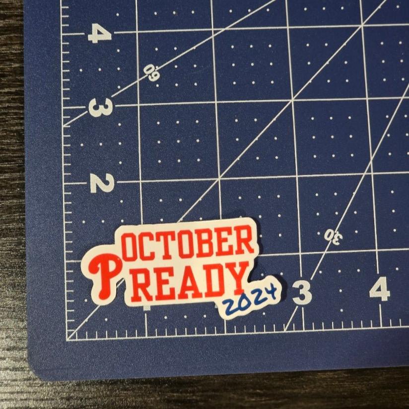 2024 Phillie.s October Post Season Waterproof Sticker for Laptops, Water Bottles, Phones, Tablets, and More