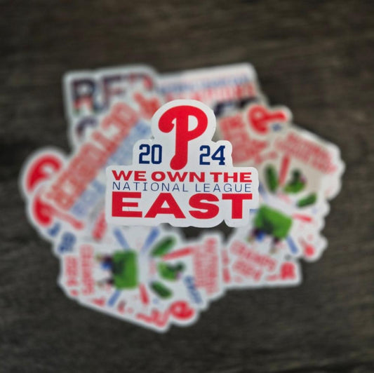 2024 P.hillies We Own the East Waterproof Sticker for Laptops, Water Bottles, Phones, Tablets, and More