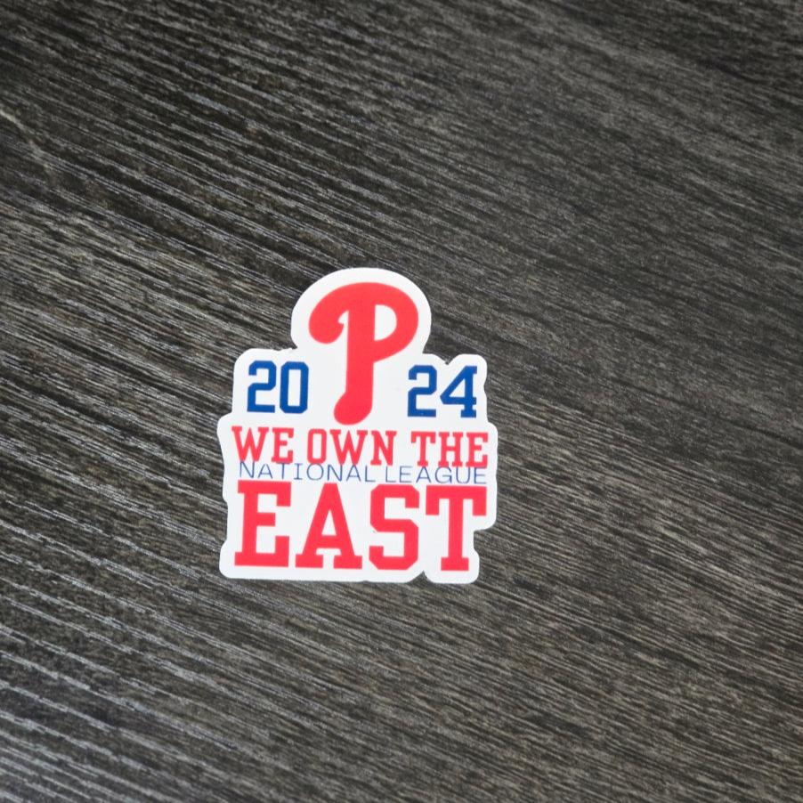 2024 P.hillies We Own the East Waterproof Sticker for Laptops, Water Bottles, Phones, Tablets, and More