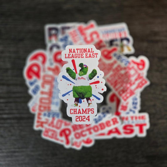 2024 P.hillies Phanatic National League East ChampsWaterproof Sticker for Laptops, Water Bottles, Phones, Tablets, and More