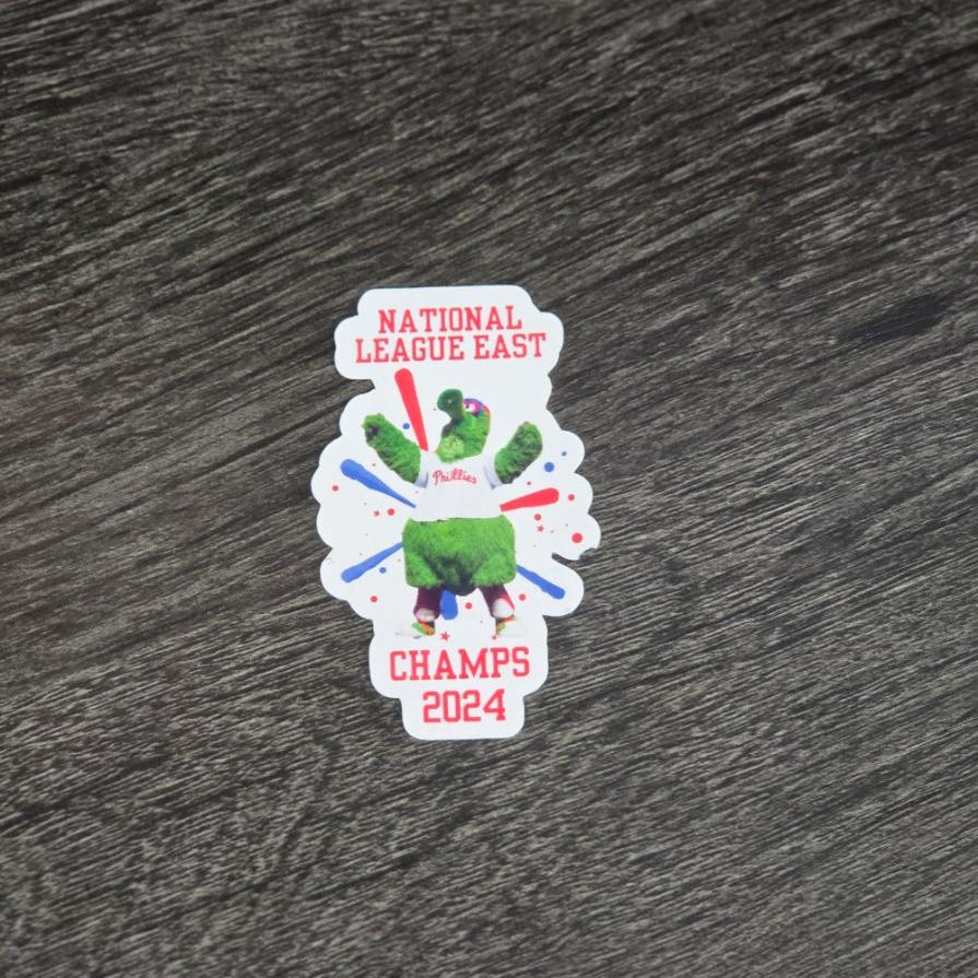2024 P.hillies Phanatic National League East ChampsWaterproof Sticker for Laptops, Water Bottles, Phones, Tablets, and More