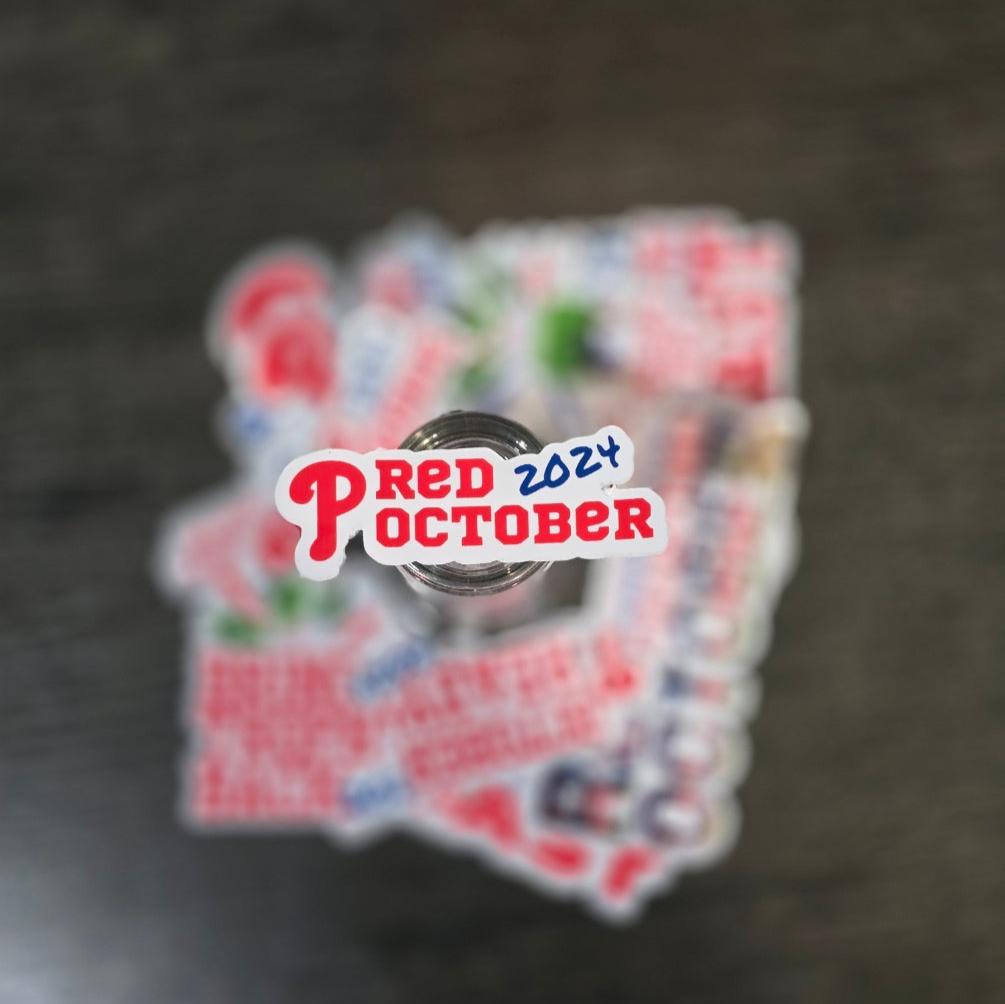 2024 Phillie.s October Post Season Waterproof Sticker for Laptops, Water Bottles, Phones, Tablets, and More