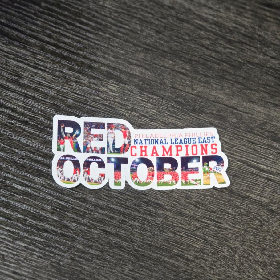 2024 Phillies Red October Waterproof Sticker for Laptops, Water Bottles, Phones, Tablets, and More
