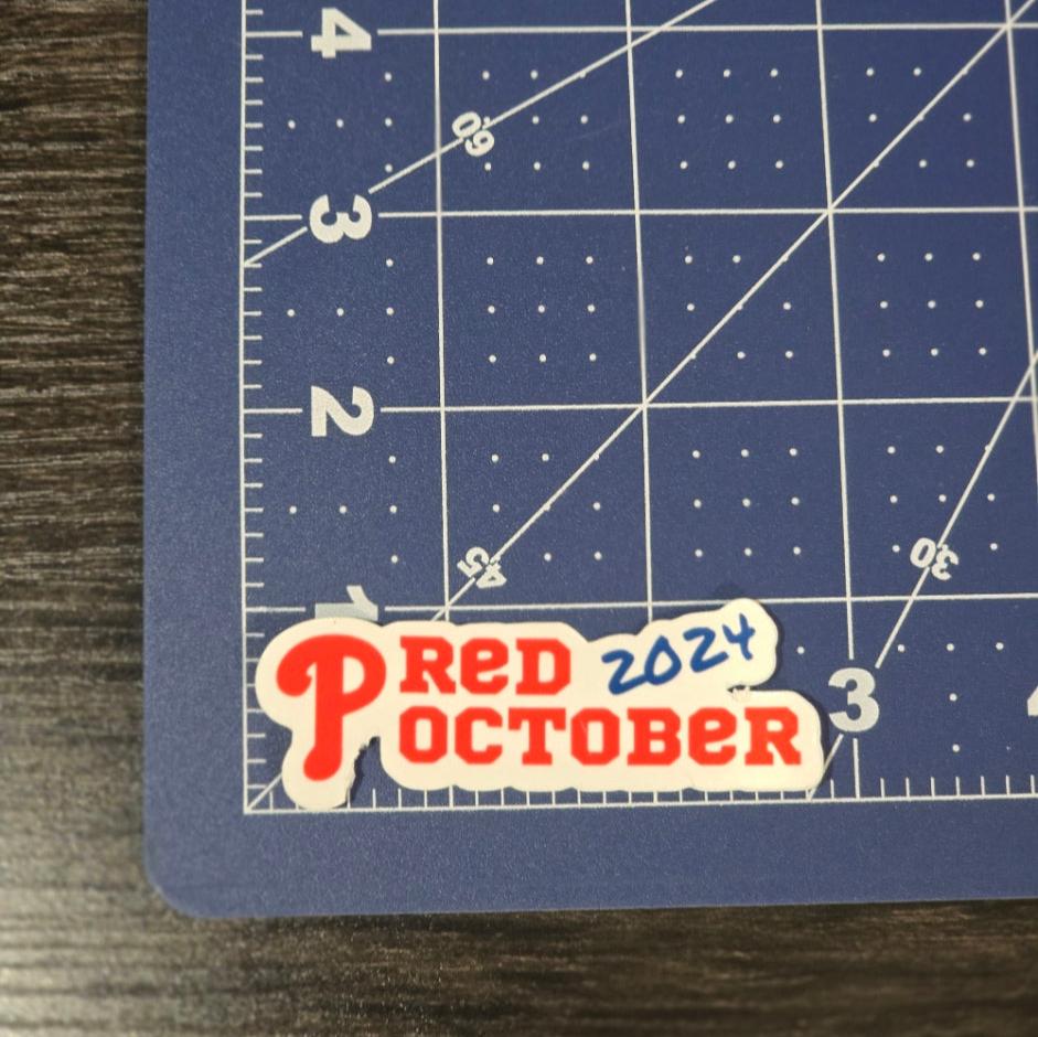 2024 Phillie.s October Post Season Waterproof Sticker for Laptops, Water Bottles, Phones, Tablets, and More