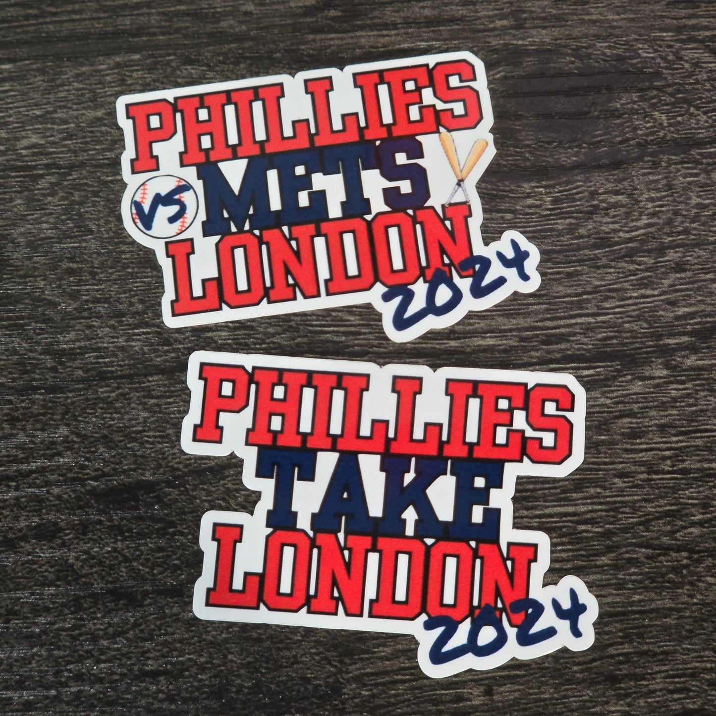 Phillies London Series Waterproof Sticker for Laptops, Water Bottles, Phones, Tablets, and More