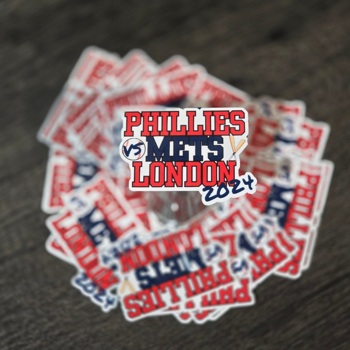 Phillies London Series Waterproof Sticker for Laptops, Water Bottles, Phones, Tablets, and More