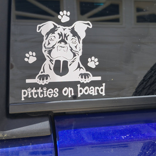 Pitties On Board Decal for JPs, 4x4s, Trucks, or Cars