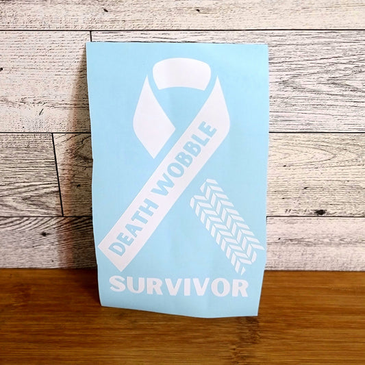 Death Wobble Survivor Decal for JPs, 4x4s, Trucks, or Cars