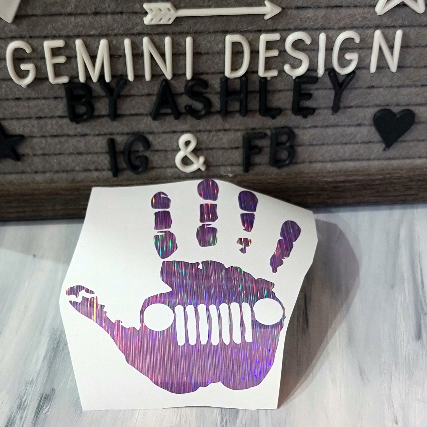 Full Hand Wave Decal for JPs, 4x4s, Trucks, or Cars