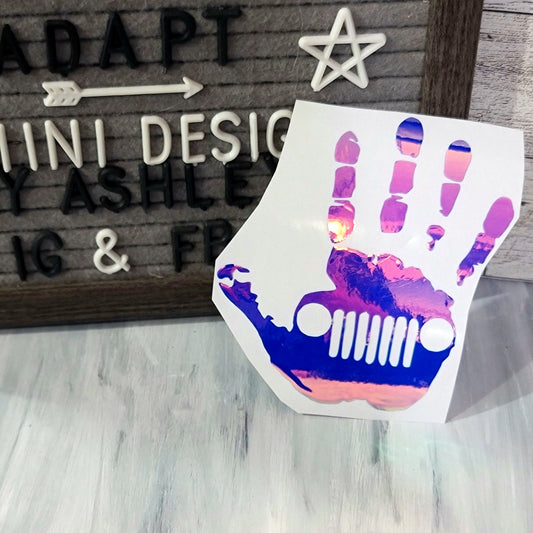 Full Hand Wave Decal for JPs, 4x4s, Trucks, or Cars