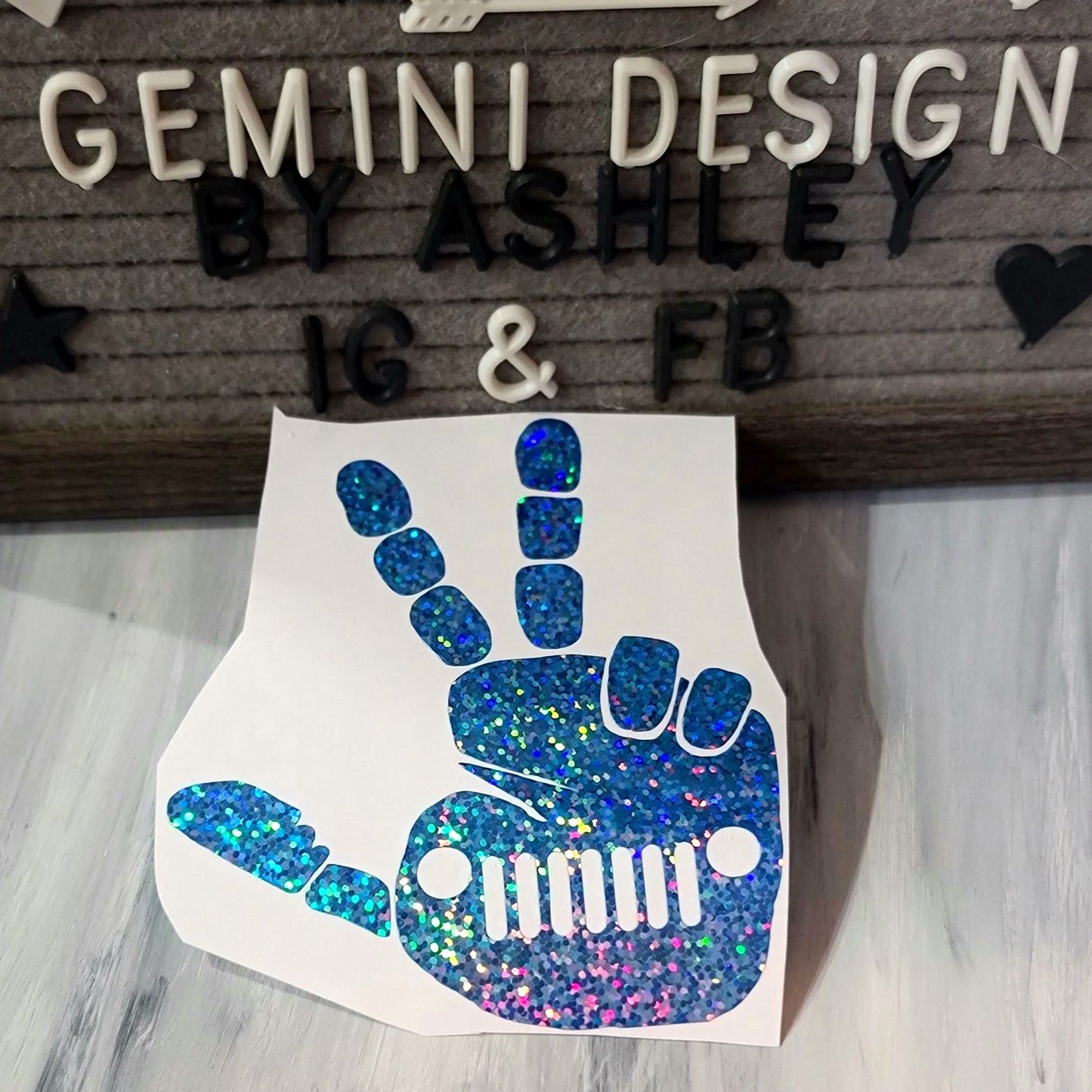 2 Finger Wave Decal for JPs, 4x4s, Trucks, or Cars