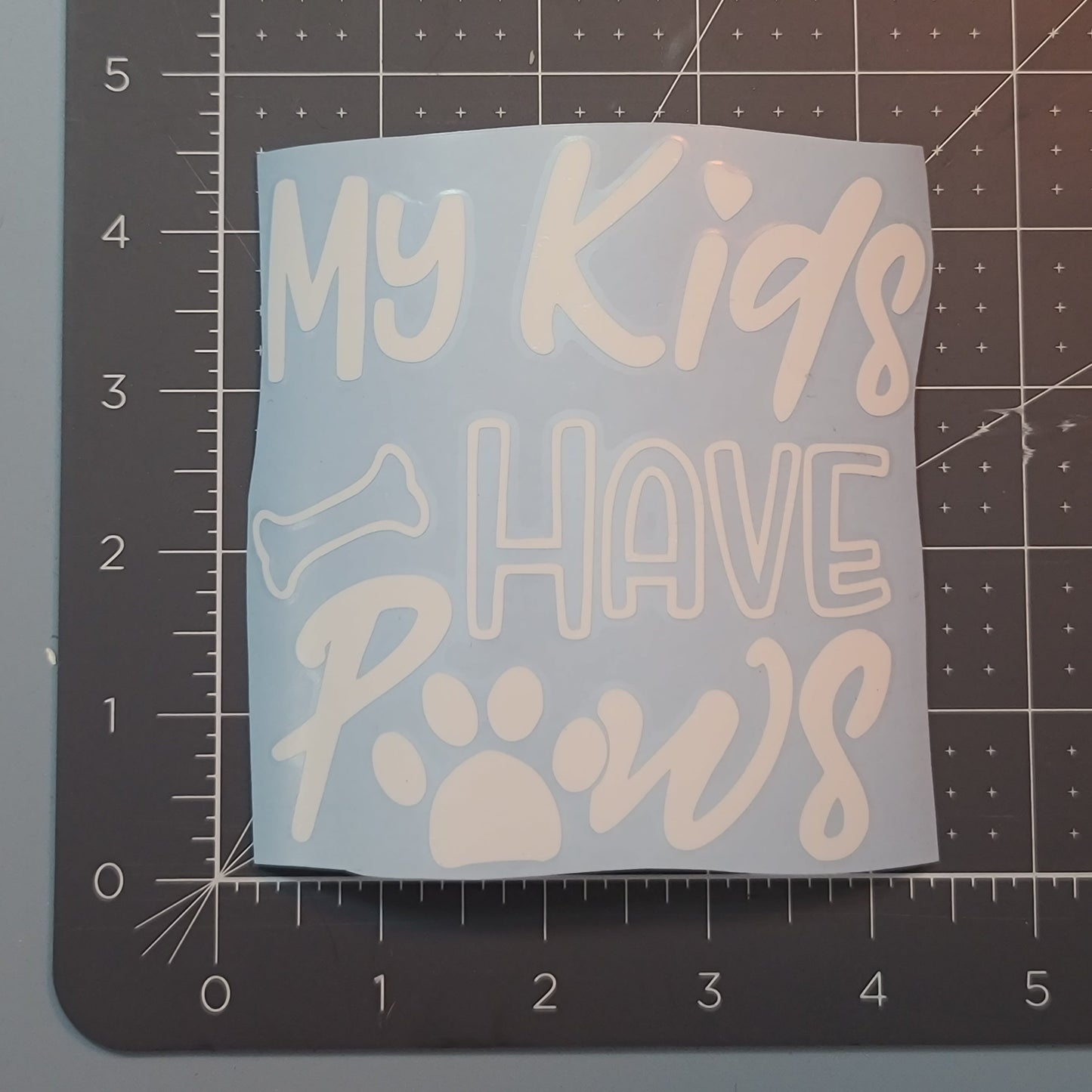 My Kids Have Paws Decal for JPs, 4x4s, Trucks, or Cars