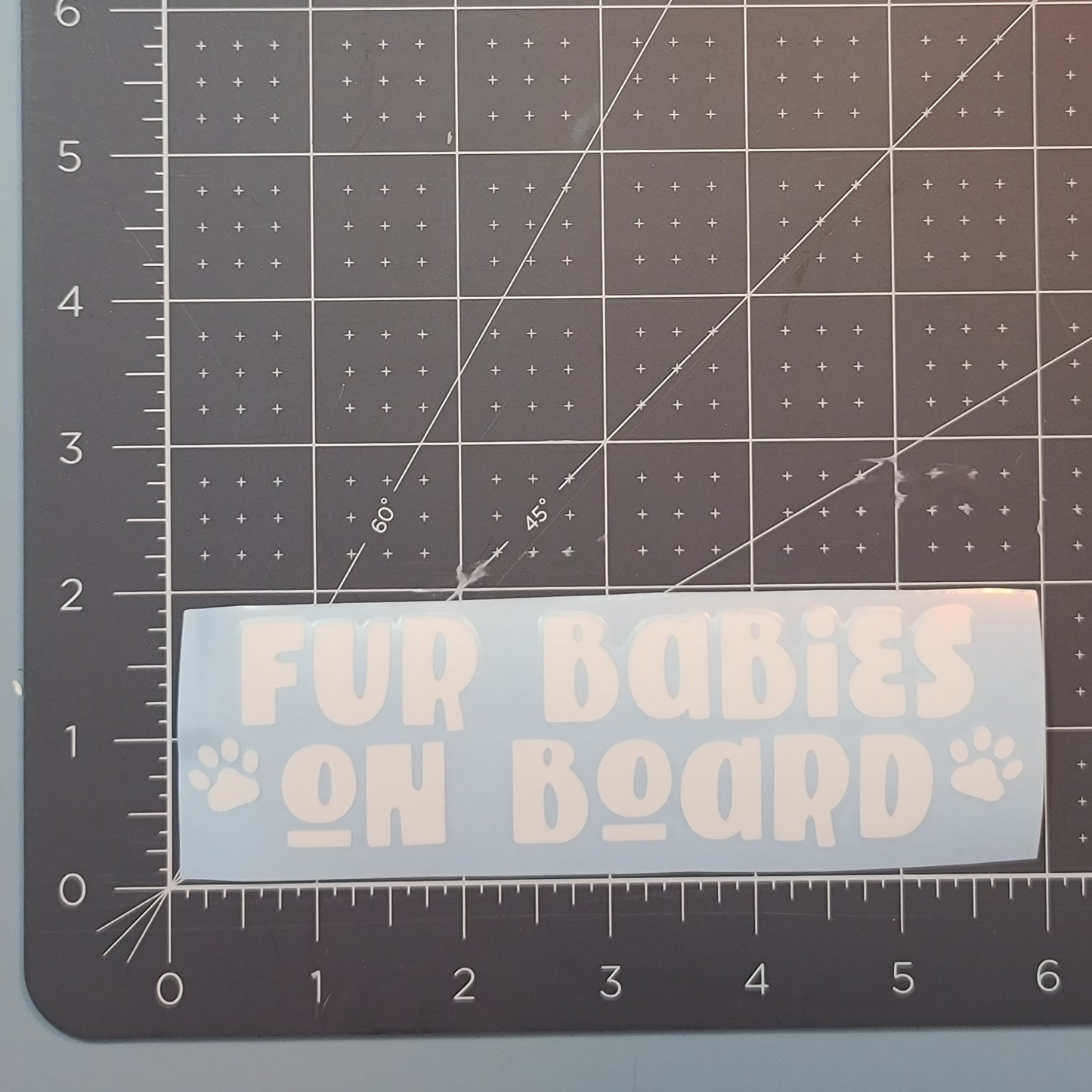 Fur Babies On Board Decal for JPs, 4x4s, Trucks, or Cars