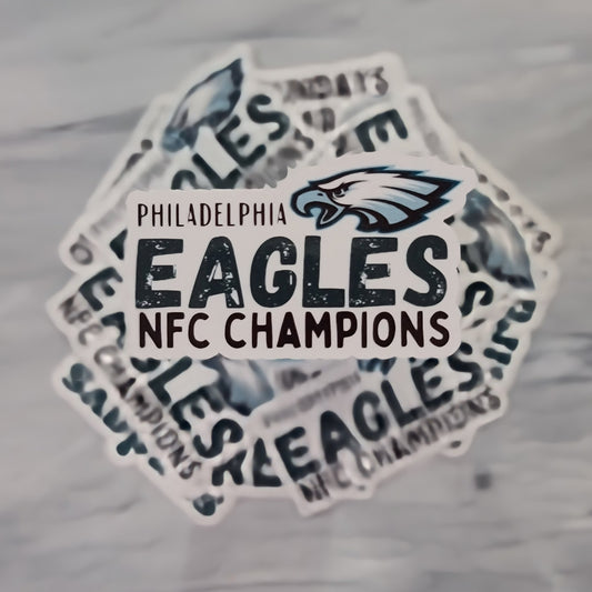 E.A.G.L.E.S N.F.C Champs Waterproof Sticker for Laptops, Water Bottles, Phones, Tablets, and More