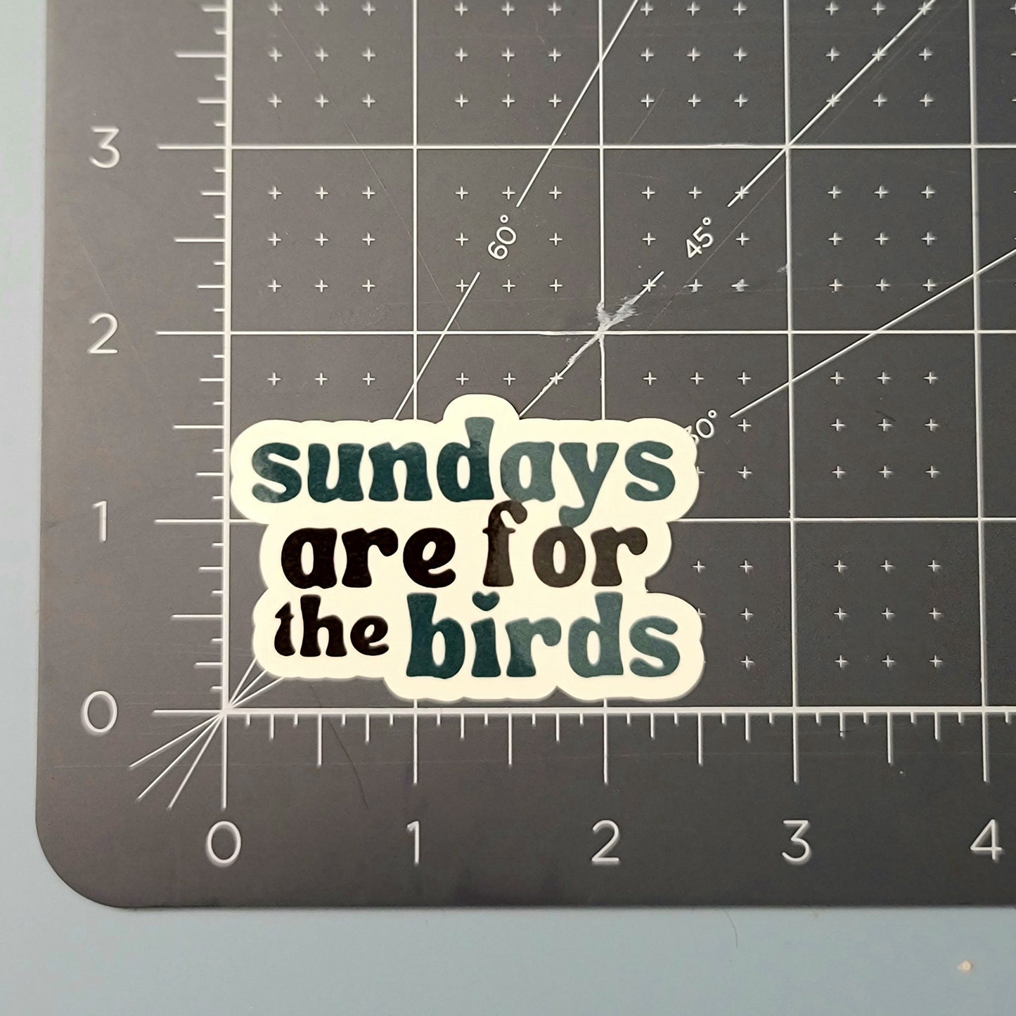 Sundays are for The Birds Waterproof Sticker for Laptops, Water Bottles, Phones, Tablets, and More