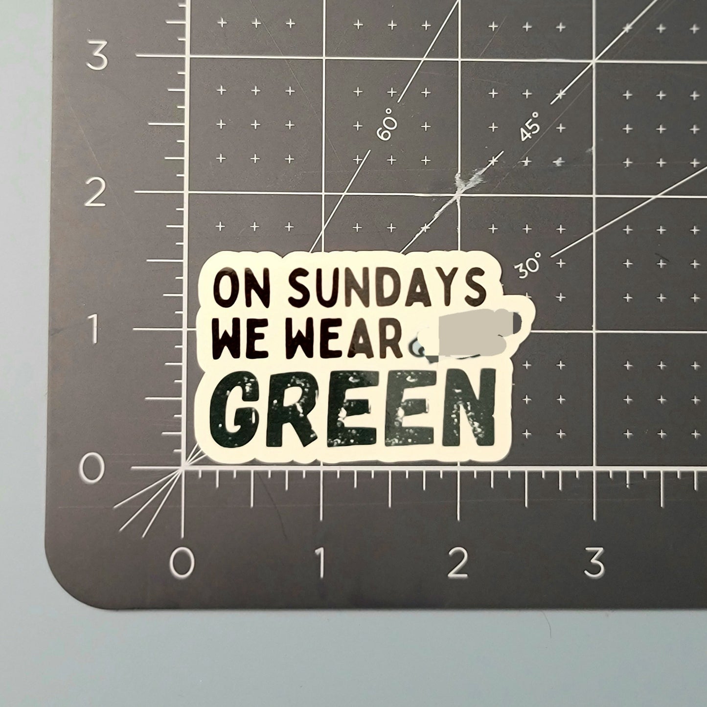 On Sundays We Wear Green E.A.G.L.E.S Waterproof Laptop Water Bottle Sticker