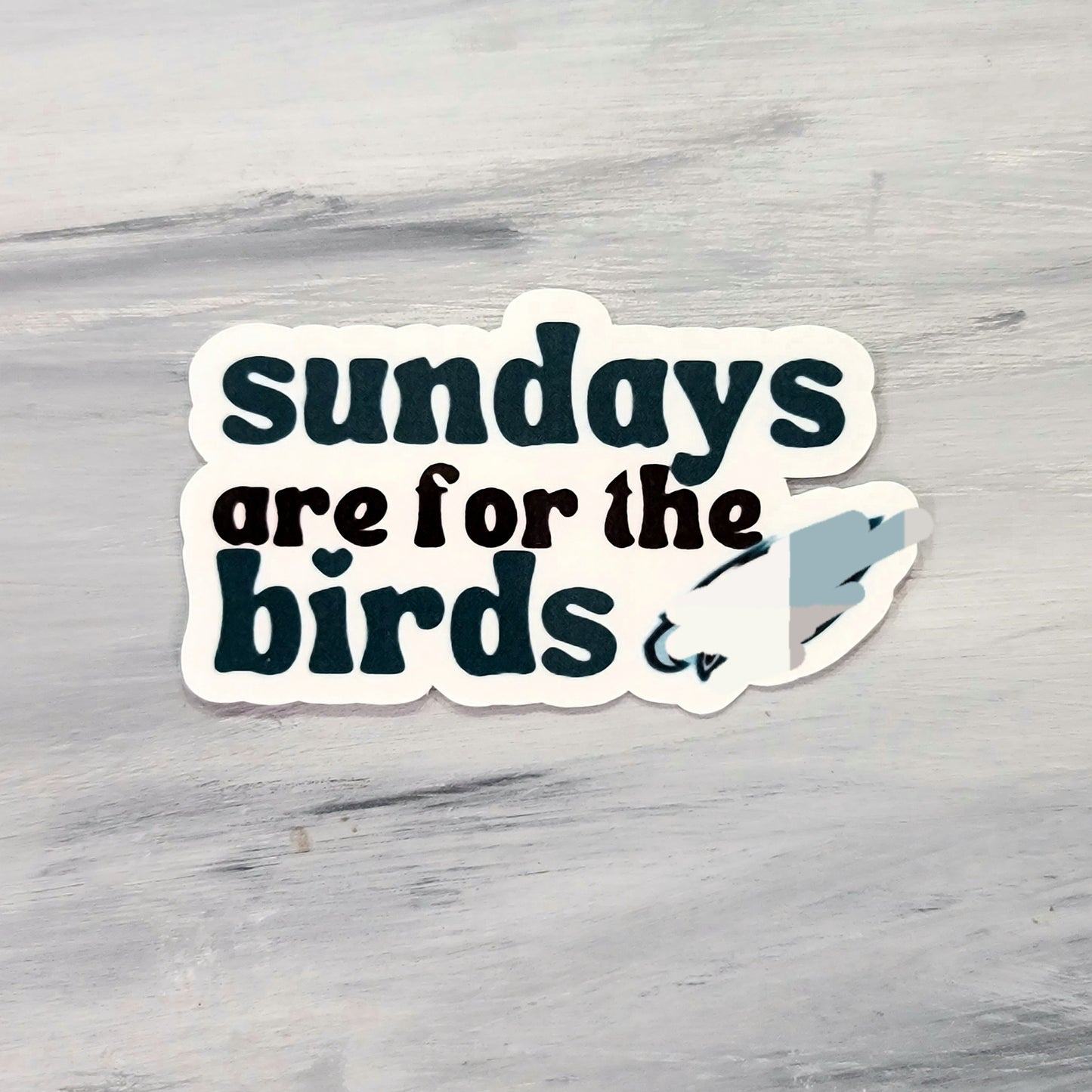 Sundays are for The Birds Waterproof Sticker for Laptops, Water Bottles, Phones, Tablets, and More