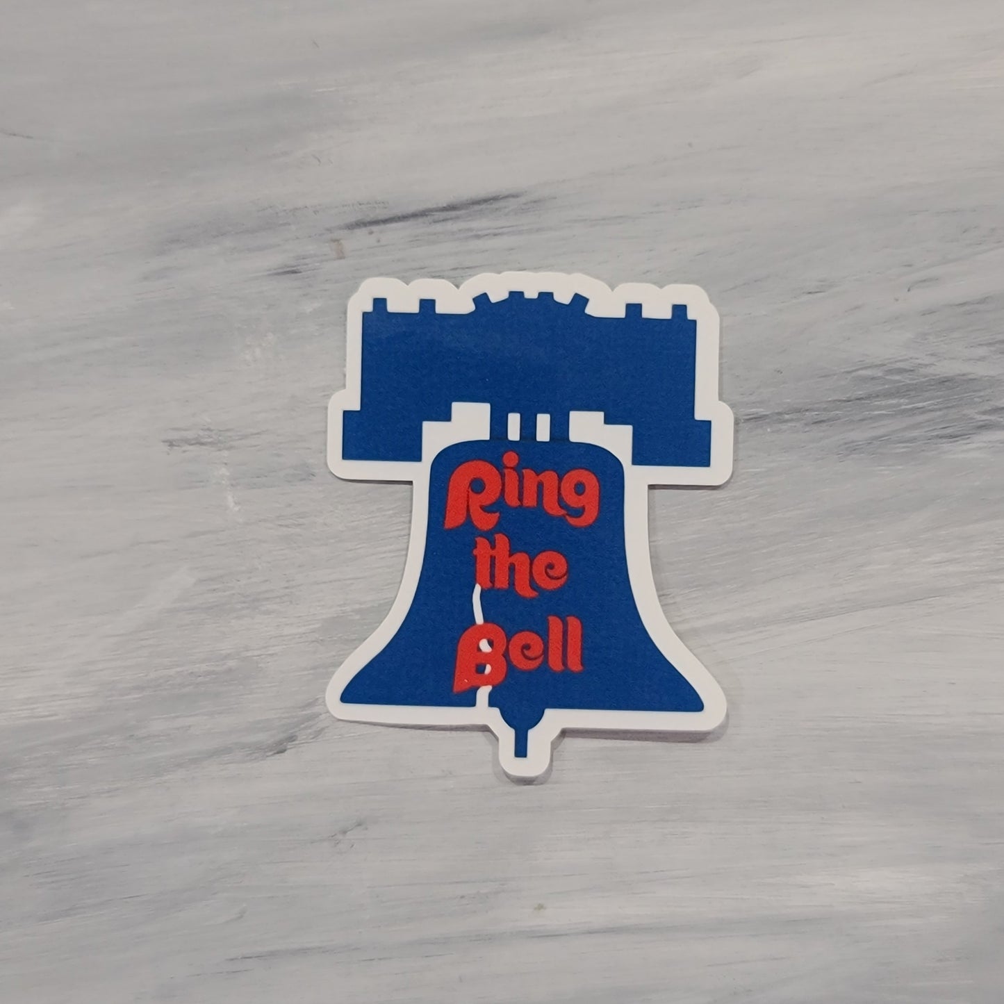 Ring the Bell Phillies Waterproof Sticker for Laptops, Water Bottles, Phones, Tablets, and More