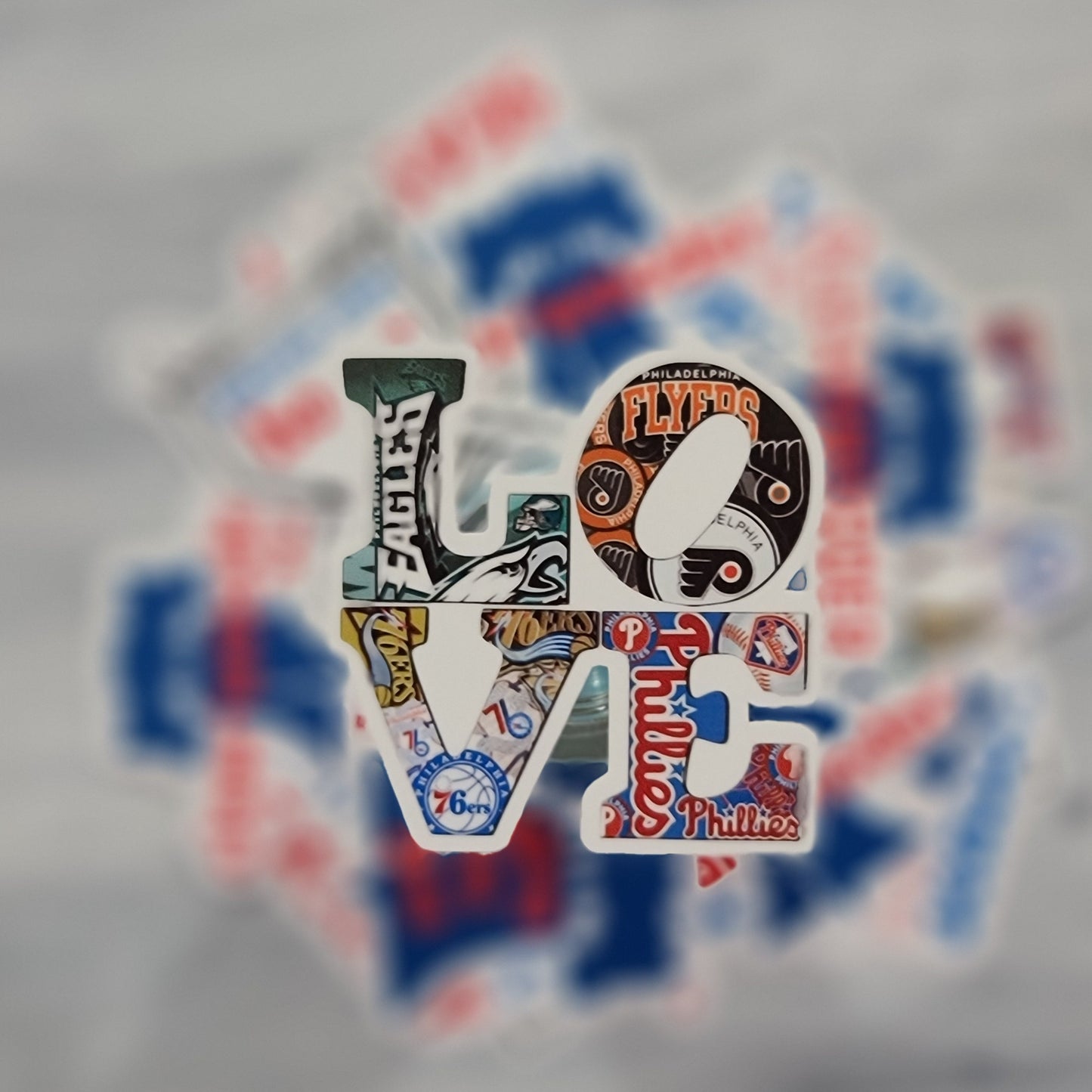 LOVE Philly Sports Waterproof Sticker for Laptops, Water Bottles, Phones, Tablets, and More