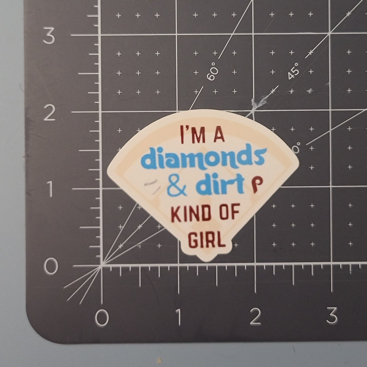 Diamonds and Dirt Phillies Waterproof Sticker for Laptops, Water Bottles, Phones, Tablets, and More