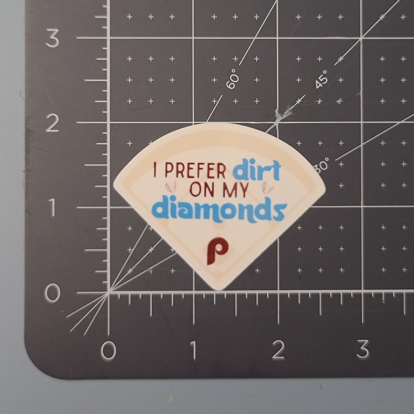 Diamonds and Dirt Phillies Waterproof Sticker for Laptops, Water Bottles, Phones, Tablets, and More