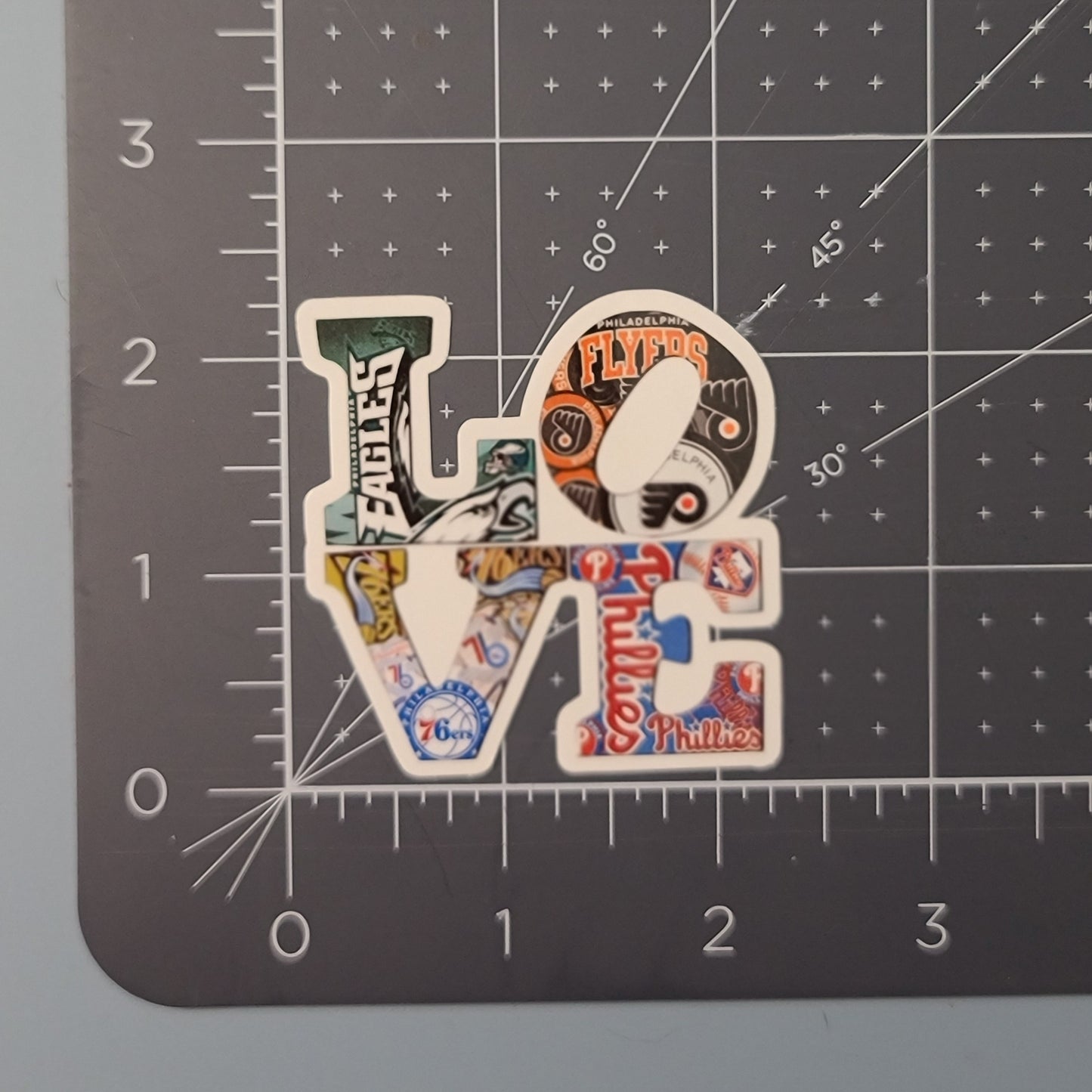 LOVE Philly Sports Waterproof Sticker for Laptops, Water Bottles, Phones, Tablets, and More