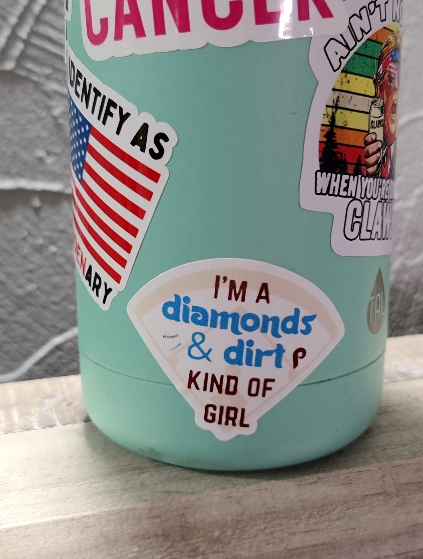 Diamonds and Dirt Phillies Waterproof Sticker for Laptops, Water Bottles, Phones, Tablets, and More
